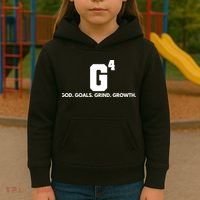 God Goals Grind Growth Kids Hoodie thumb 3