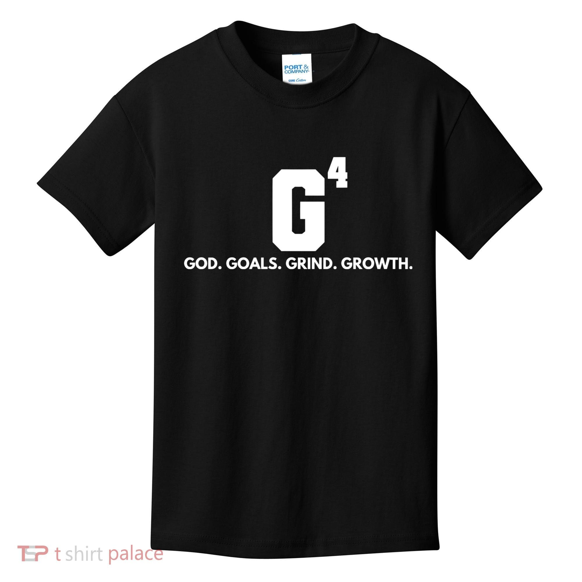 God Goals Grind Growth Kids T-Shirt