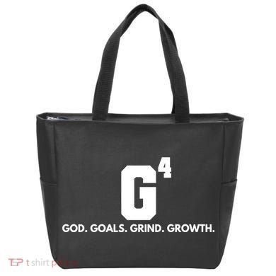 God Goals Grind Growth Tote Bag