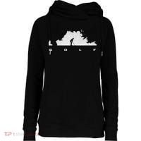 Golfer Golf Womens Funnel Neck Pullover Hood thumb 0
