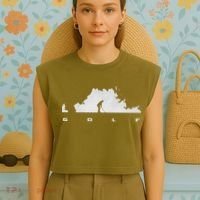 Golfer Golf Garment-Dyed Women's Muscle Tee thumb 4