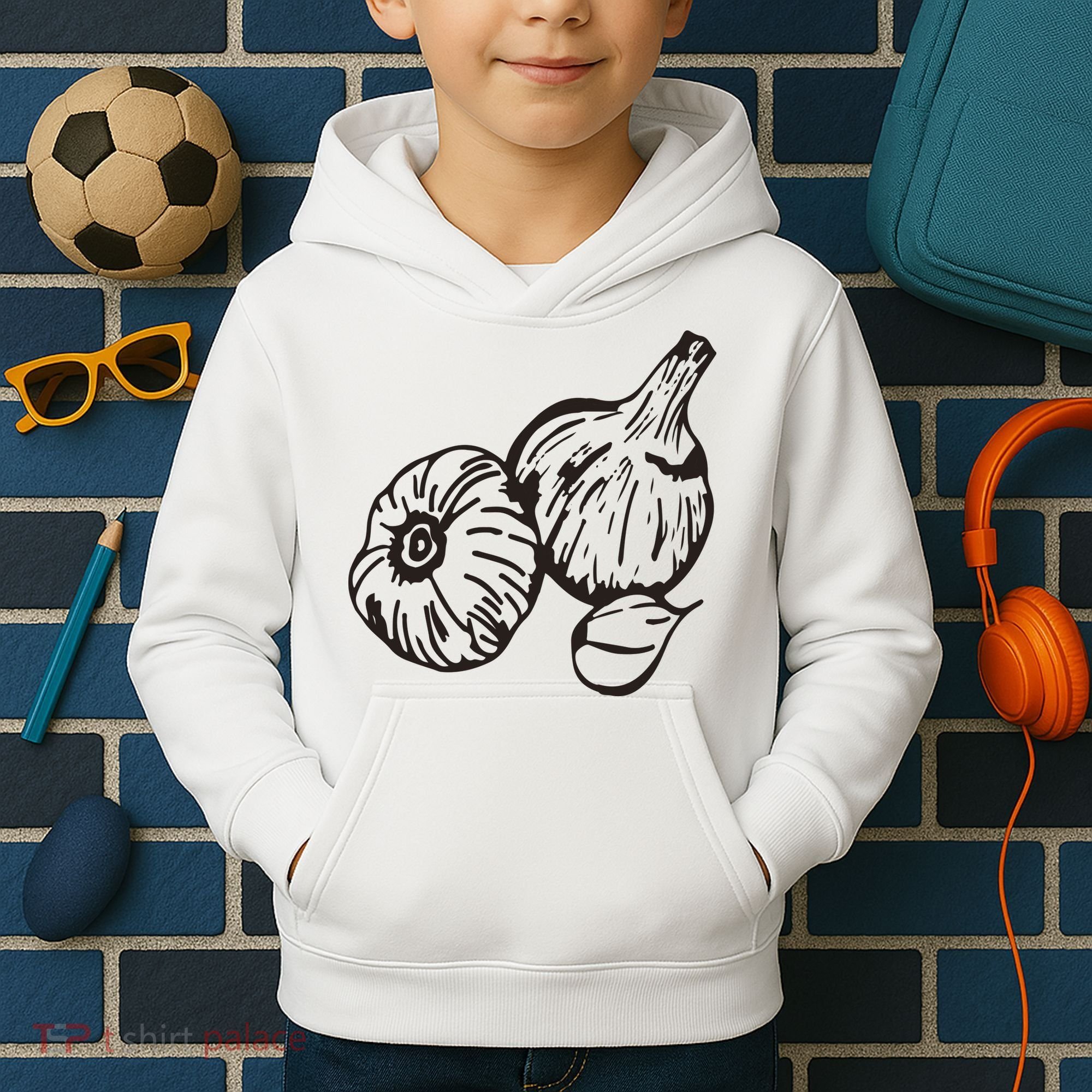 Garlic Garden Gift Kids Hoodie