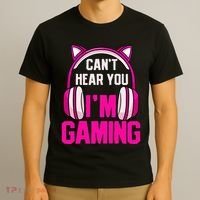 Gamer Girl Gaming I CanT Hear You IM Gaming Video Games T-Shirt thumb 3