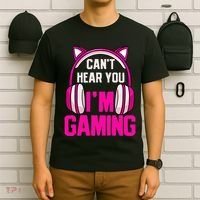Gamer Girl Gaming I CanT Hear You IM Gaming Video Games T-Shirt thumb 6