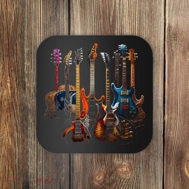 Guitars Guitarists Gift Coaster