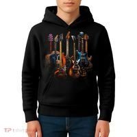 Guitars Guitarists Gift Kids Hoodie thumb 4