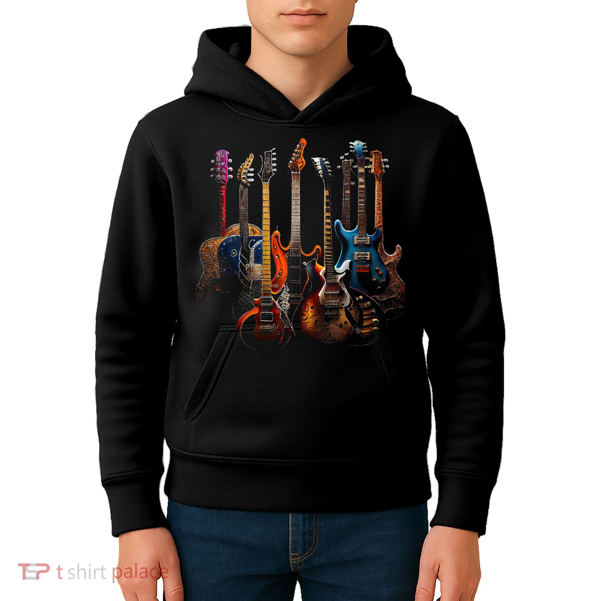 Guitars Guitarists Gift Kids Hoodie