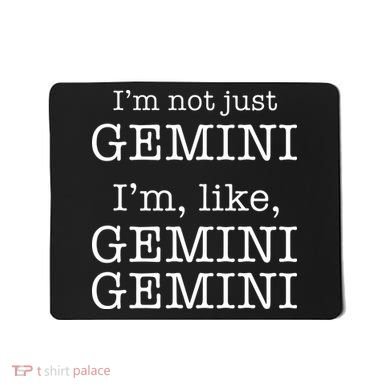 Gemini Gemini Gemini AF Funny Zodiac Birthday Gift Mousepad