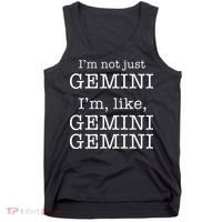 Gemini Gemini Gemini AF Funny Zodiac Birthday Gift Tank Top thumb 0