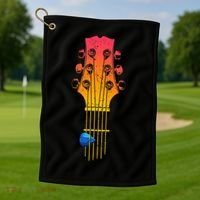 Guitar Guitarist Golf Towel thumb 1