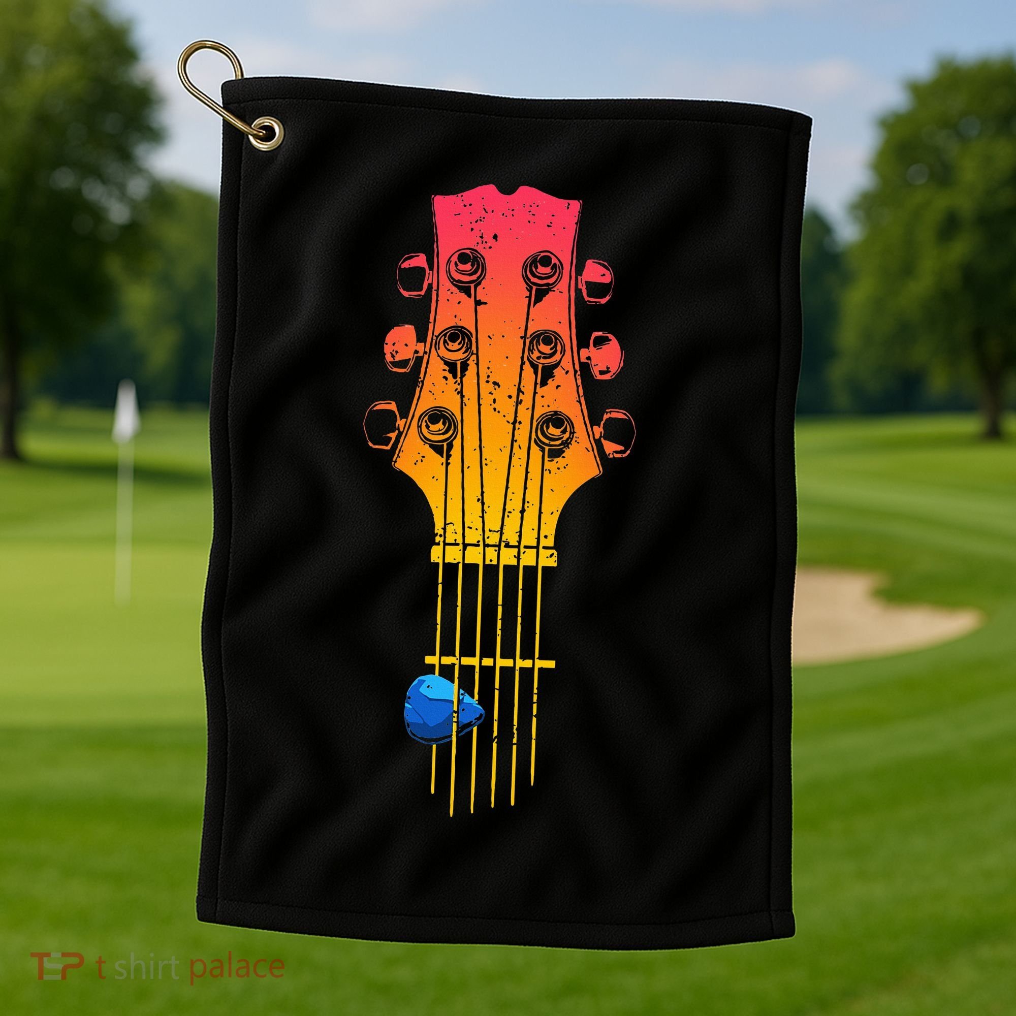 Guitar Guitarist Golf Towel