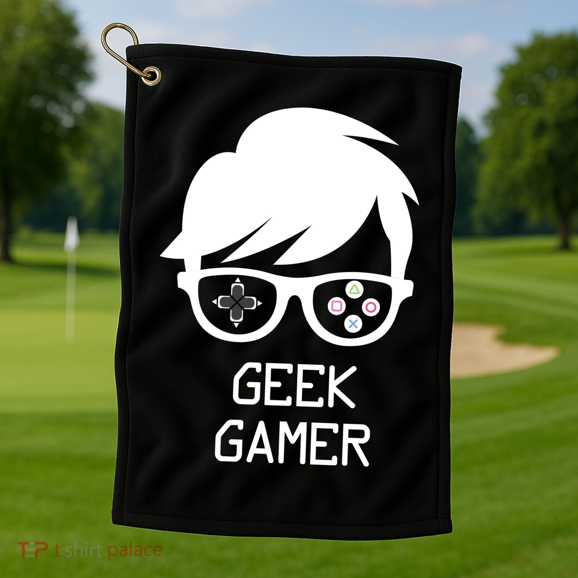 Geek Gamer Gaming Gift For Him Golf Towel