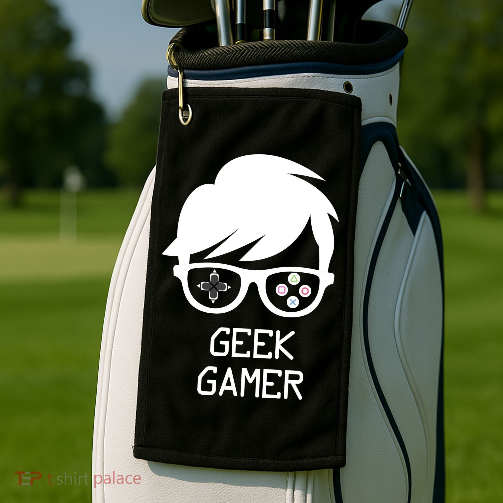 Geek Gamer Gaming Gift For Him Golf Towel