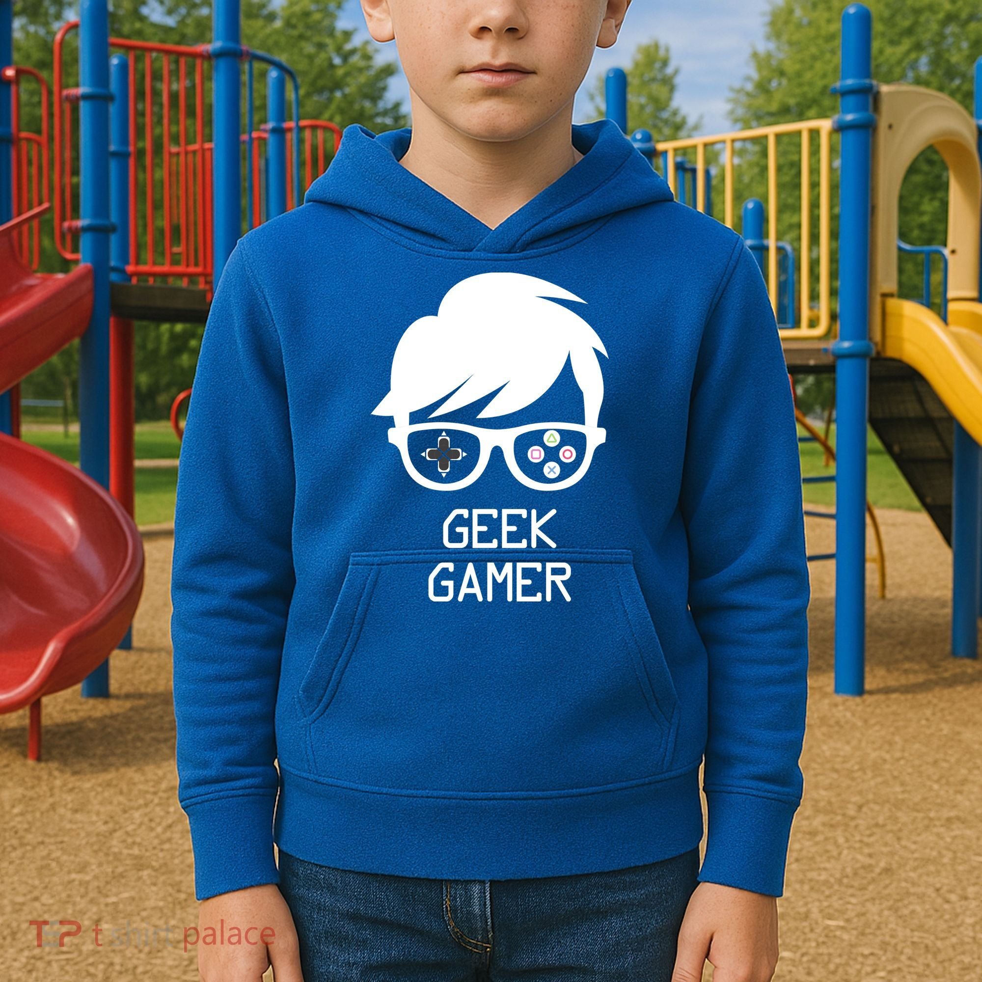Geek Gamer Gaming Gift For Him Kids Hoodie