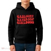 Gaslight Gatekeep Girlboss Apparel Kids Hoodie thumb 4