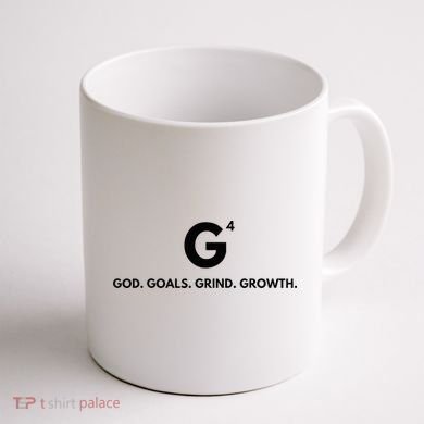 G4 God. Goals. Grind. Growth. Coffee Mug back