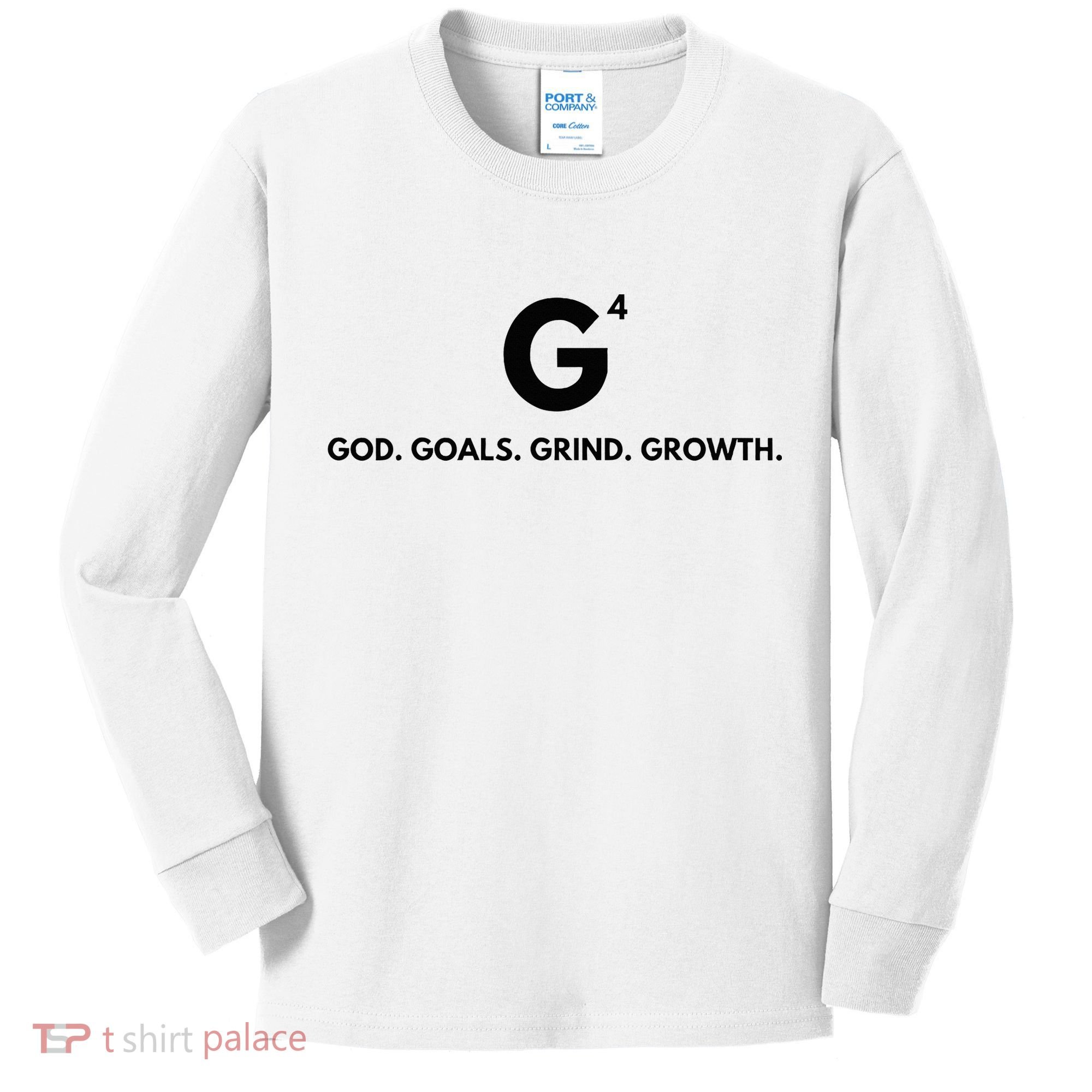 G4 God. Goals. Grind. Growth. Kids Long Sleeve Shirt