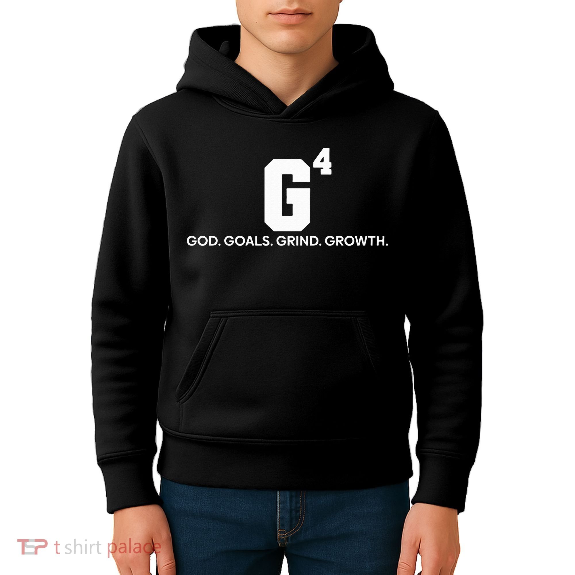 G4 God Goals Grind Growth Funny Christian Kids Hoodie