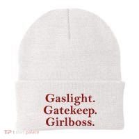 Gaslight Gatekeep Girlboss Beanie thumb 0