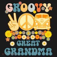 Groovy Great Grandma Retro Matching Family Baby Shower T-Shirt thumb 7