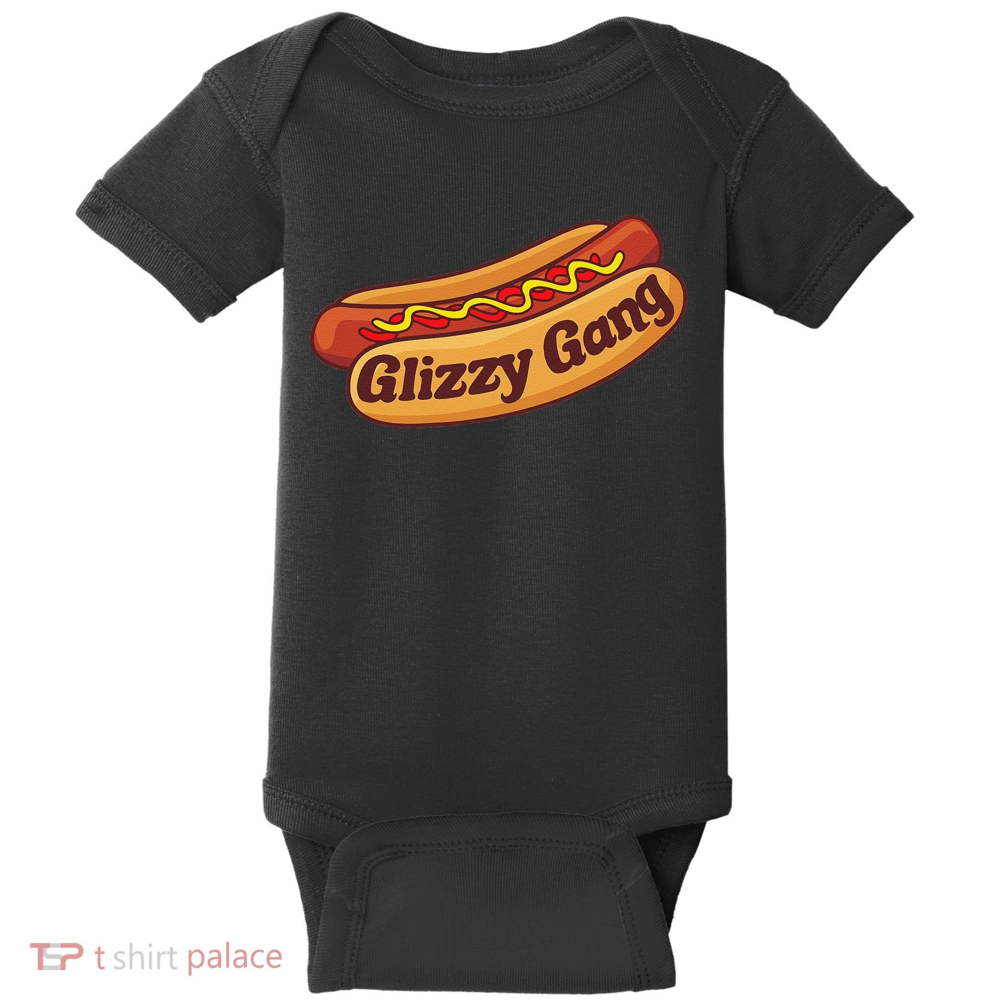 Glizzy Gang Gladiator Gobbler Funny Hot Dog Baby Bodysuit