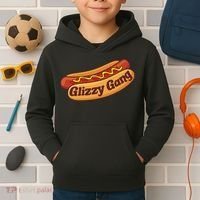 Glizzy Gang Gladiator Gobbler Funny Hot Dog Kids Hoodie thumb 2