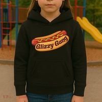 Glizzy Gang Gladiator Gobbler Funny Hot Dog Kids Hoodie thumb 3