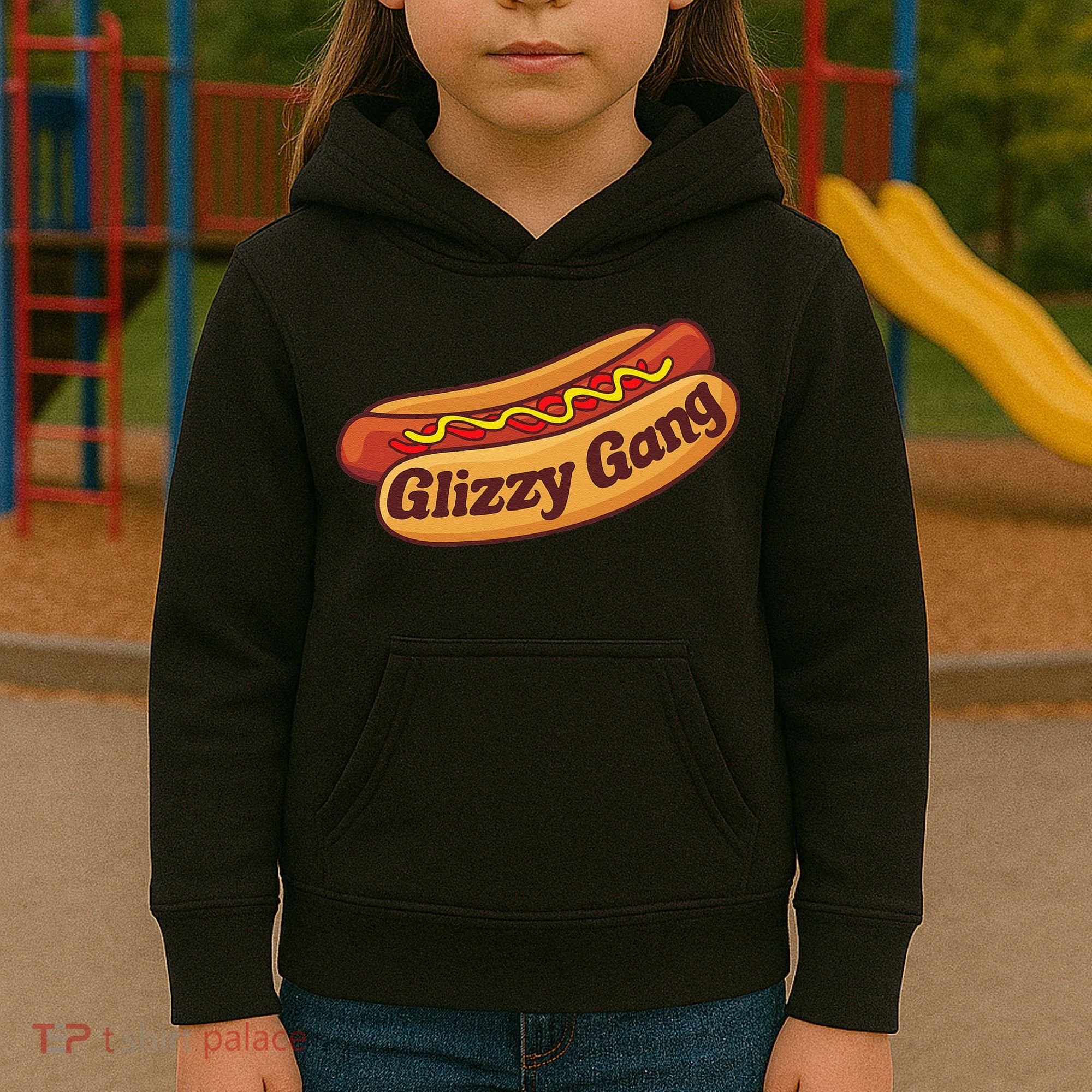 Glizzy Gang Gladiator Gobbler Funny Hot Dog Kids Hoodie