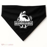 Grandpasaurus Grandfather Grandpa Pop Pop Trex Dinosaur Sweat USA-Made Doggie Bandana thumb 0