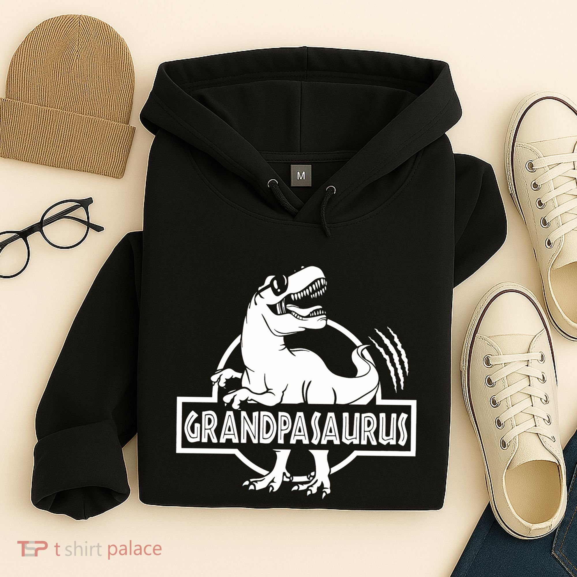 Grandpasaurus Grandfather Grandpa Pop Pop Trex Dinosaur Sweat Hoodie