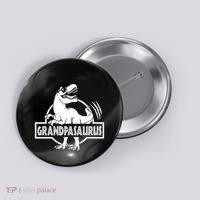 Grandpasaurus Grandfather Grandpa Pop Pop Trex Dinosaur Sweat Button thumb 0