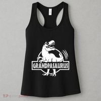Grandpasaurus Grandfather Grandpa Pop Pop Trex Dinosaur Sweat Women's Tank Top thumb 3