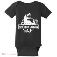 Grandpasaurus Grandfather Grandpa Pop Pop Trex Dinosaur Sweat Baby Bodysuit thumb 0