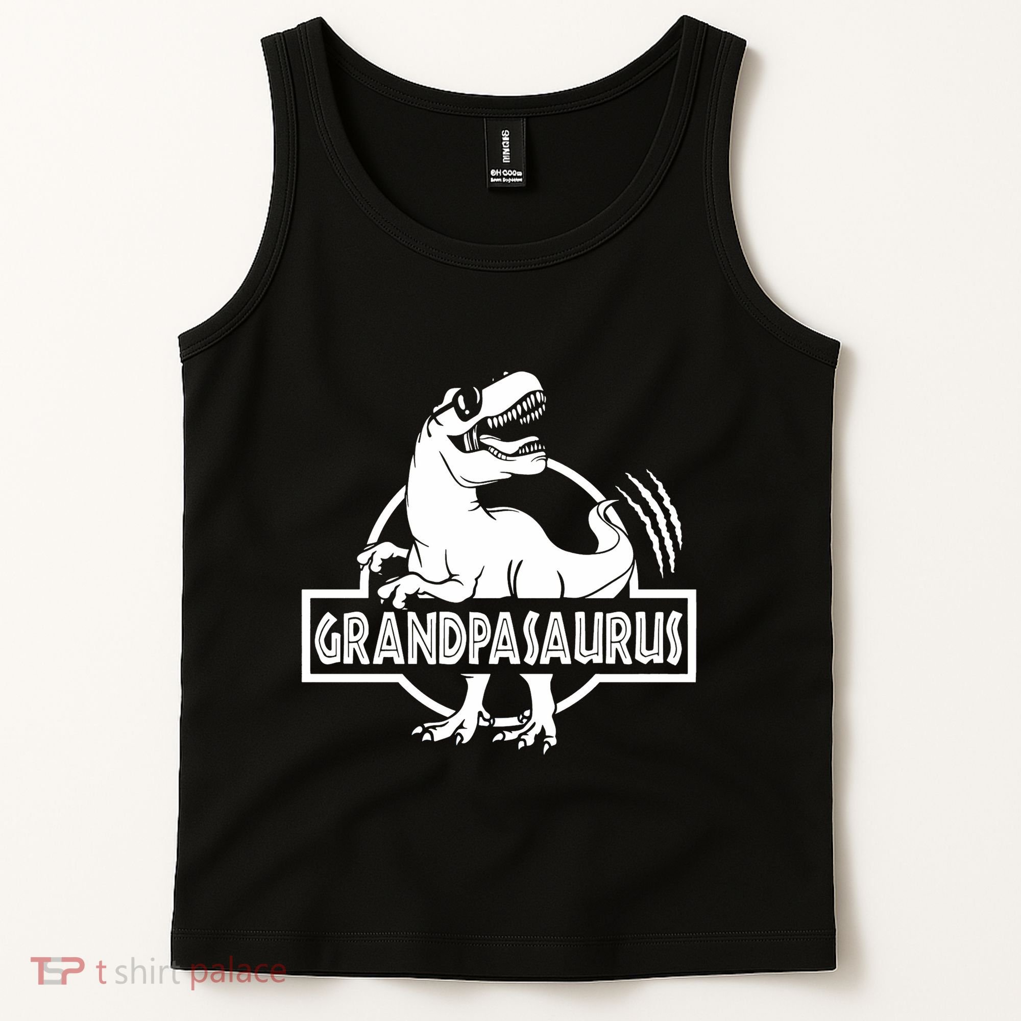 Grandpasaurus Grandfather Grandpa Pop Pop Trex Dinosaur Sweat Tank Top