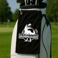 Grandpasaurus Grandfather Grandpa Pop Pop Trex Dinosaur Sweat Golf Towel thumb 2
