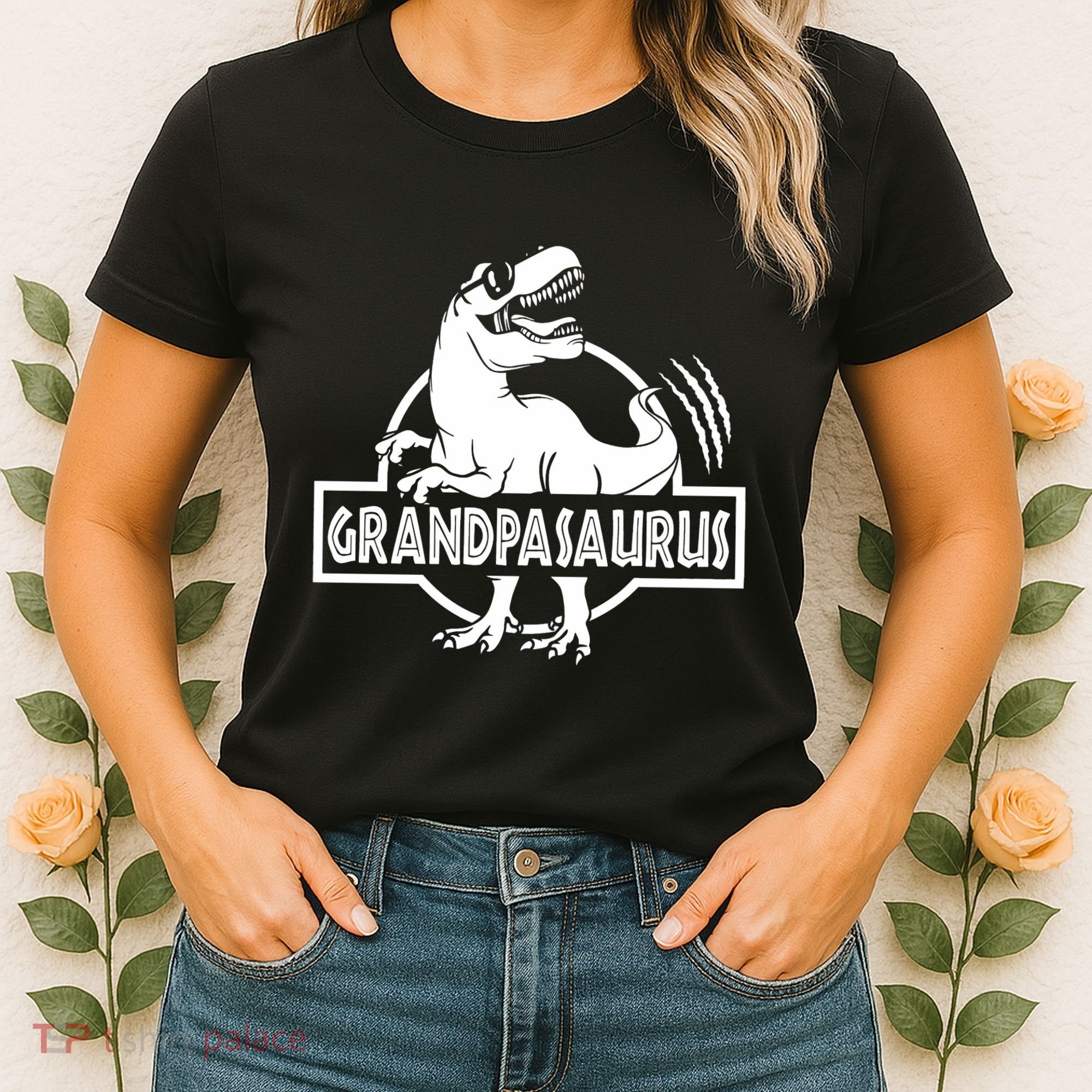 Grandpasaurus Grandfather Grandpa Pop Pop Trex Dinosaur Sweat Women's T-Shirt