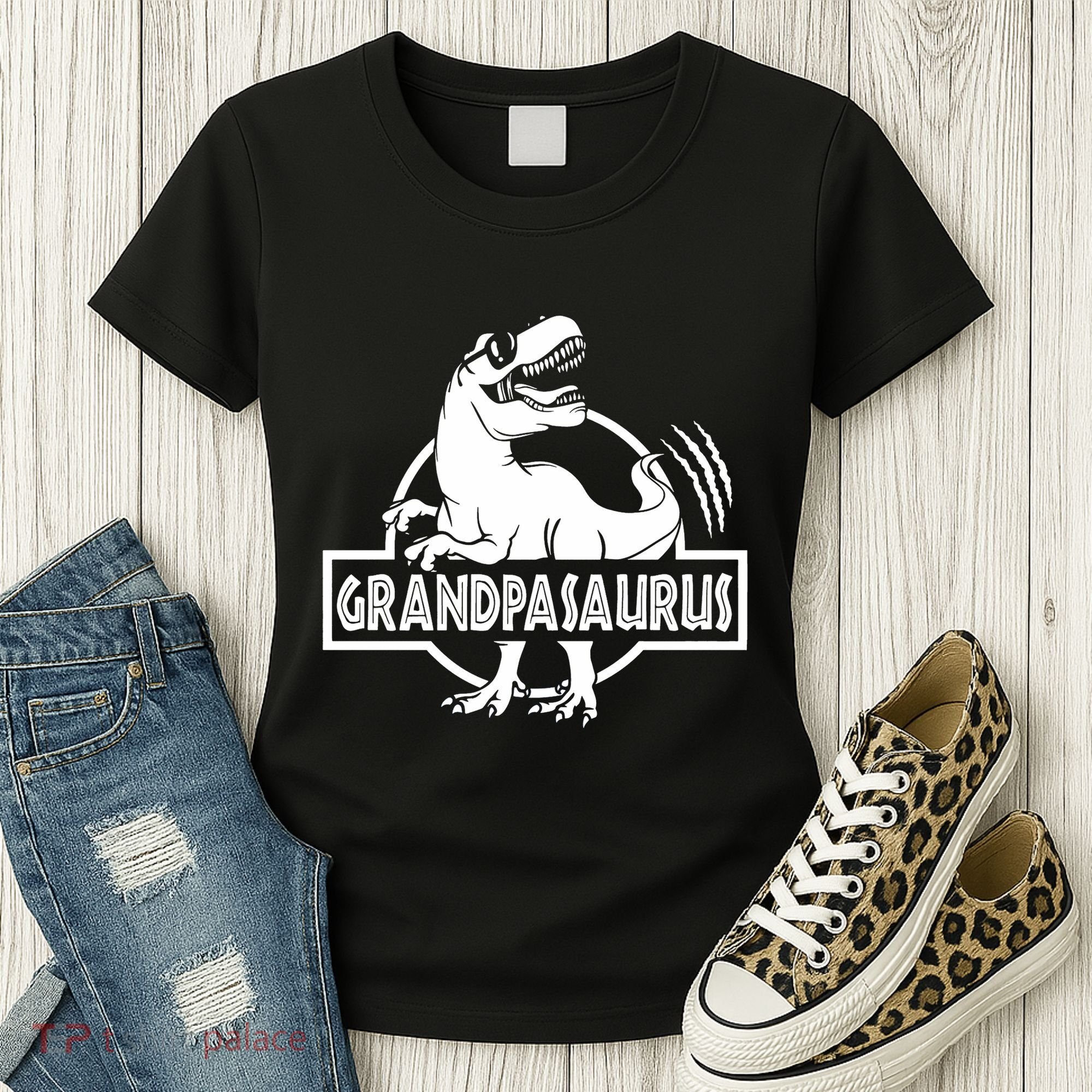 Grandpasaurus Grandfather Grandpa Pop Pop Trex Dinosaur Sweat Women's T-Shirt