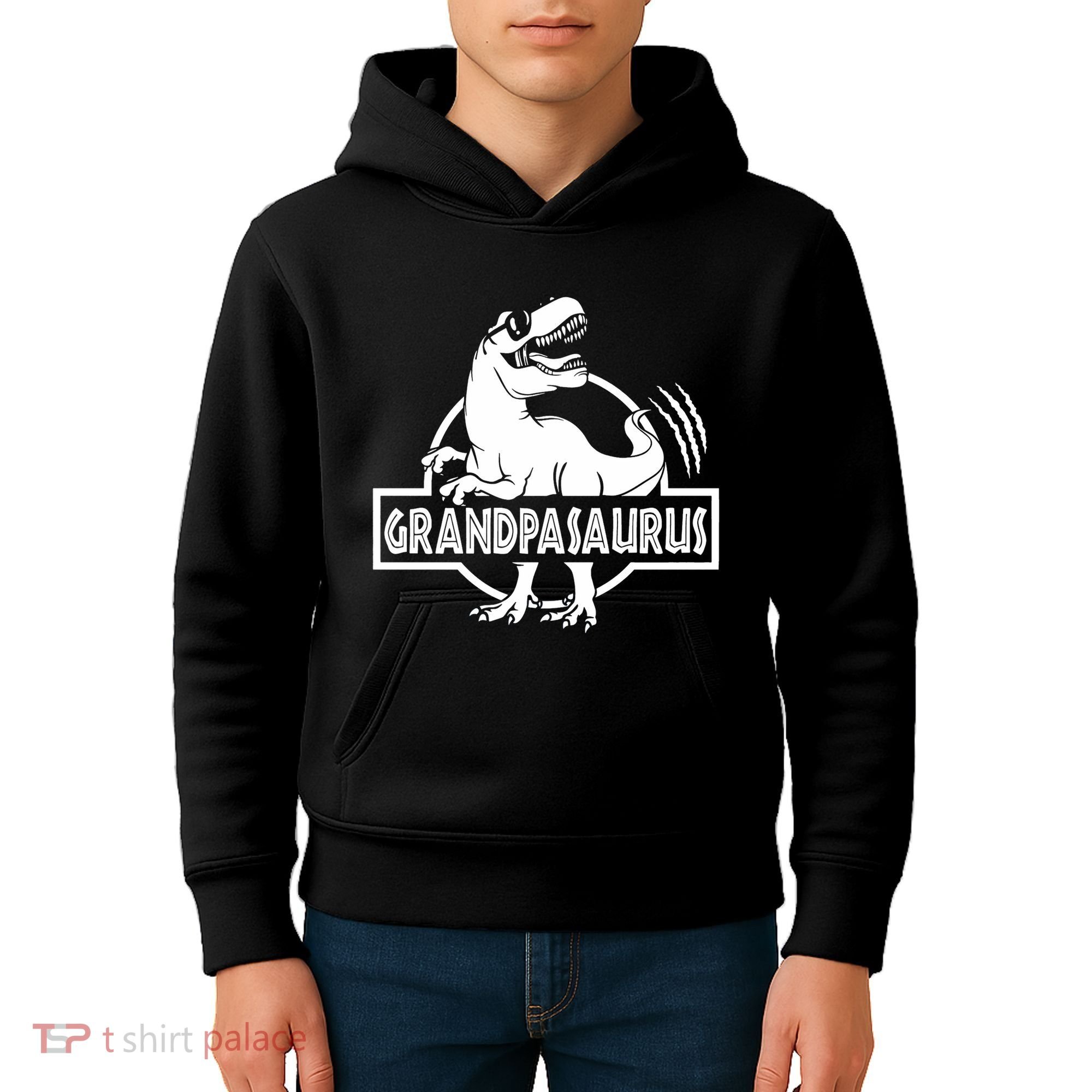 Grandpasaurus Grandfather Grandpa Pop Pop Trex Dinosaur Sweat Kids Hoodie