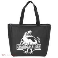 Grandpasaurus Grandfather Grandpa Pop Pop Trex Dinosaur Sweat Tote Bag thumb 0