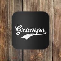 Gramps Grandpa Grandad Fathers Day Gift Baseball Style Pops Coaster thumb 0