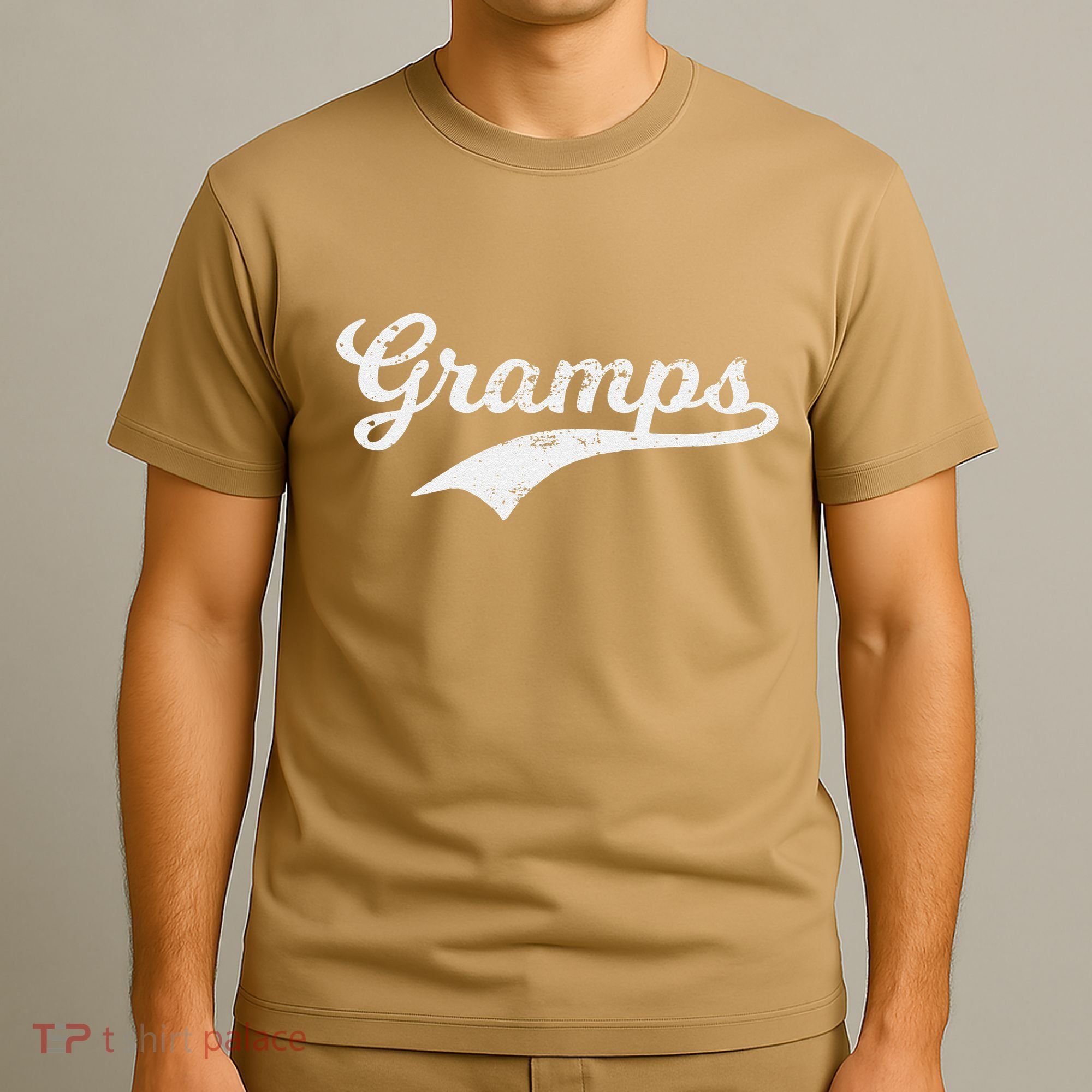 Gramps Grandpa Grandad Fathers Day Gift Baseball Style Pops T-Shirt