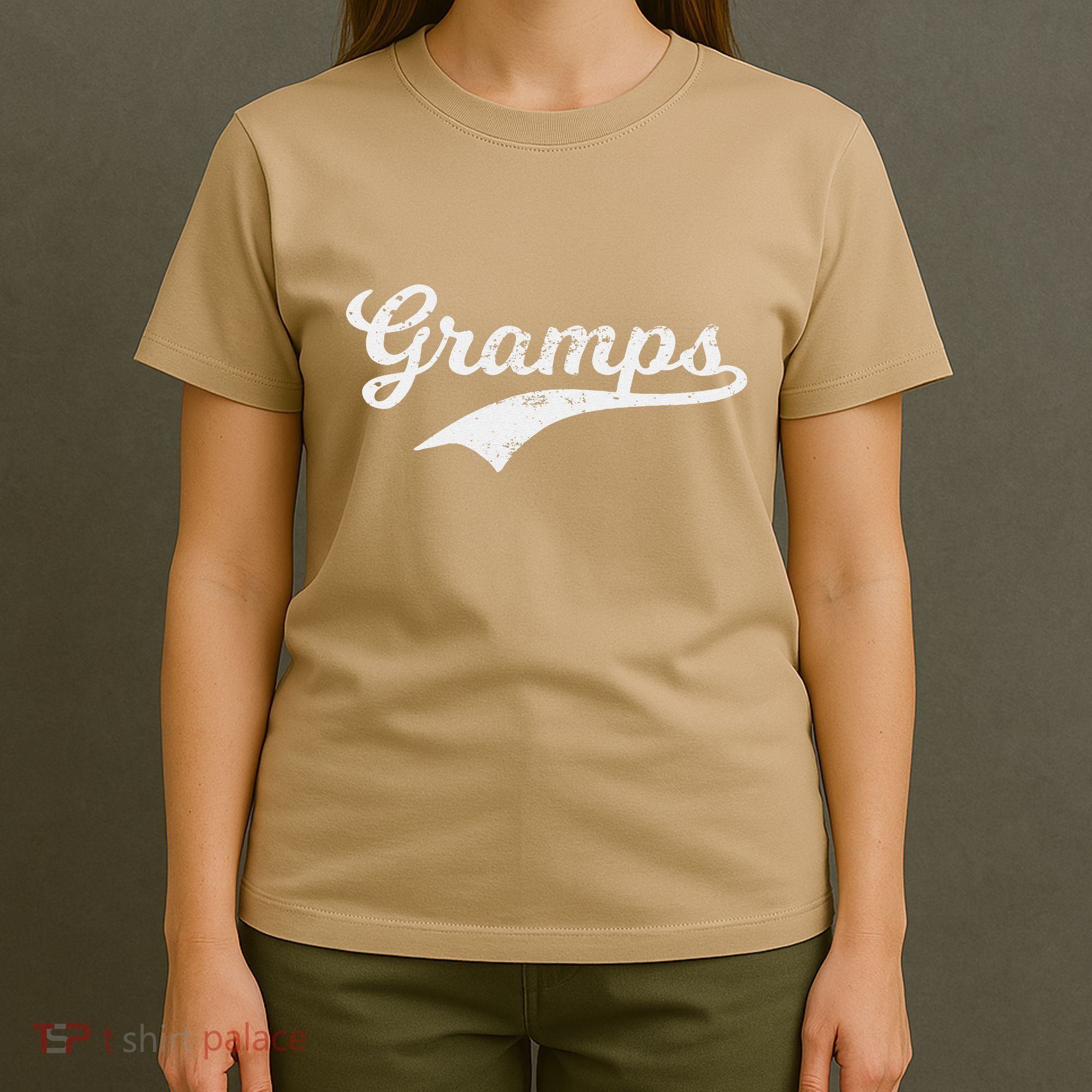 Gramps Grandpa Grandad Fathers Day Gift Baseball Style Pops T-Shirt