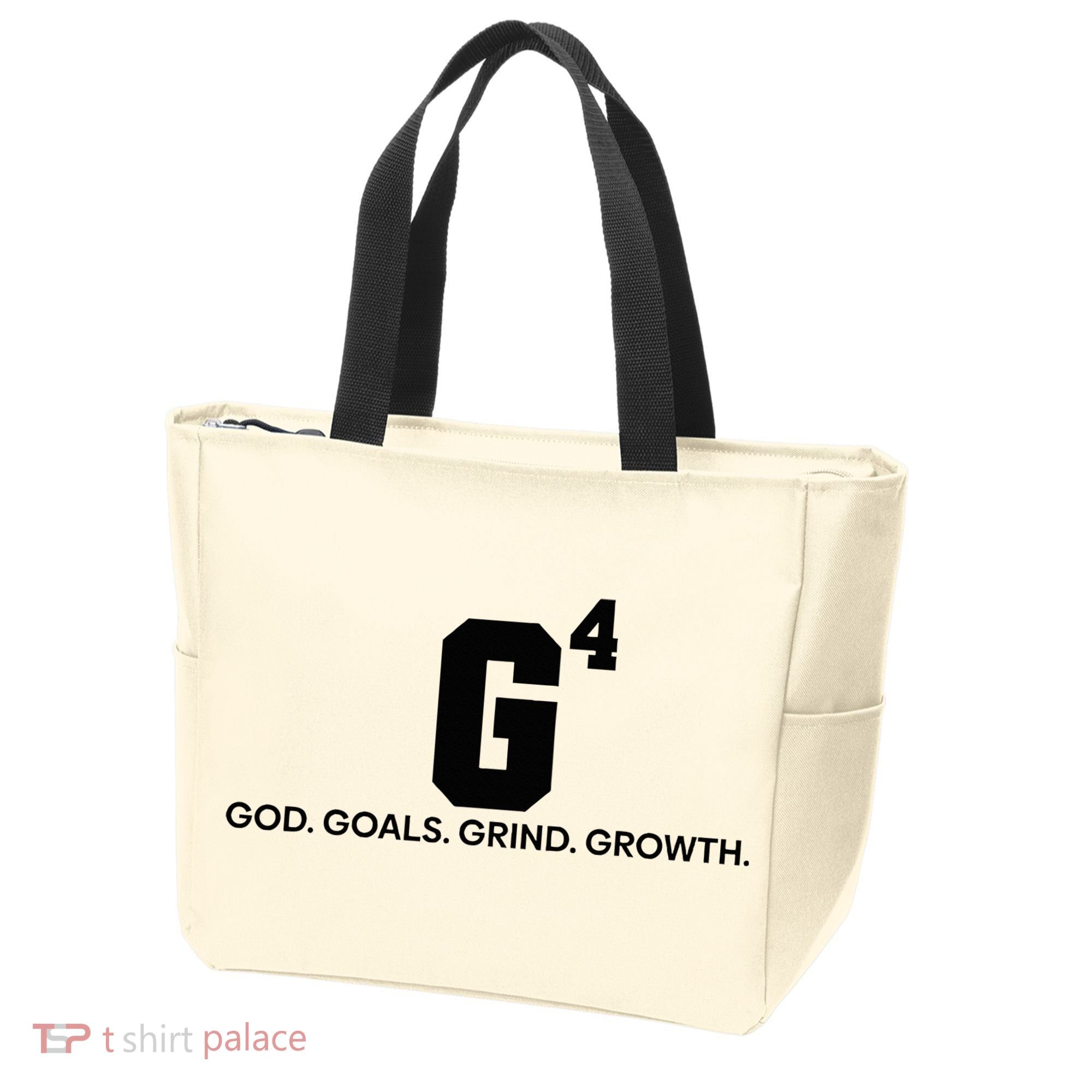 G4 God Goals Grind Growth Funny Christian Tote Bag