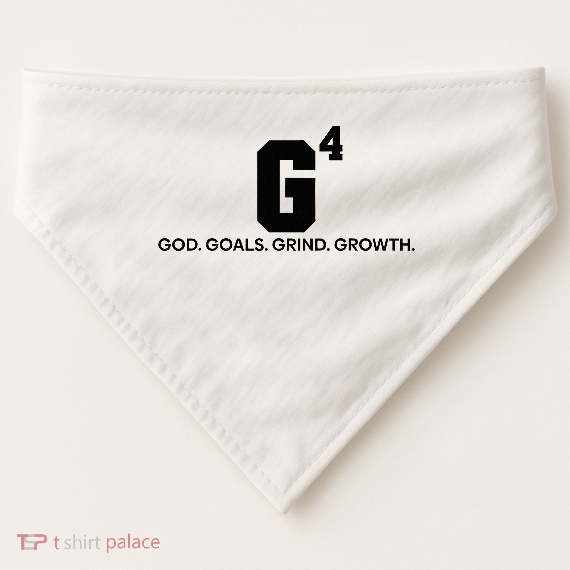 G4 God Goals Grind Growth Funny Christian USA-Made Doggie Bandana
