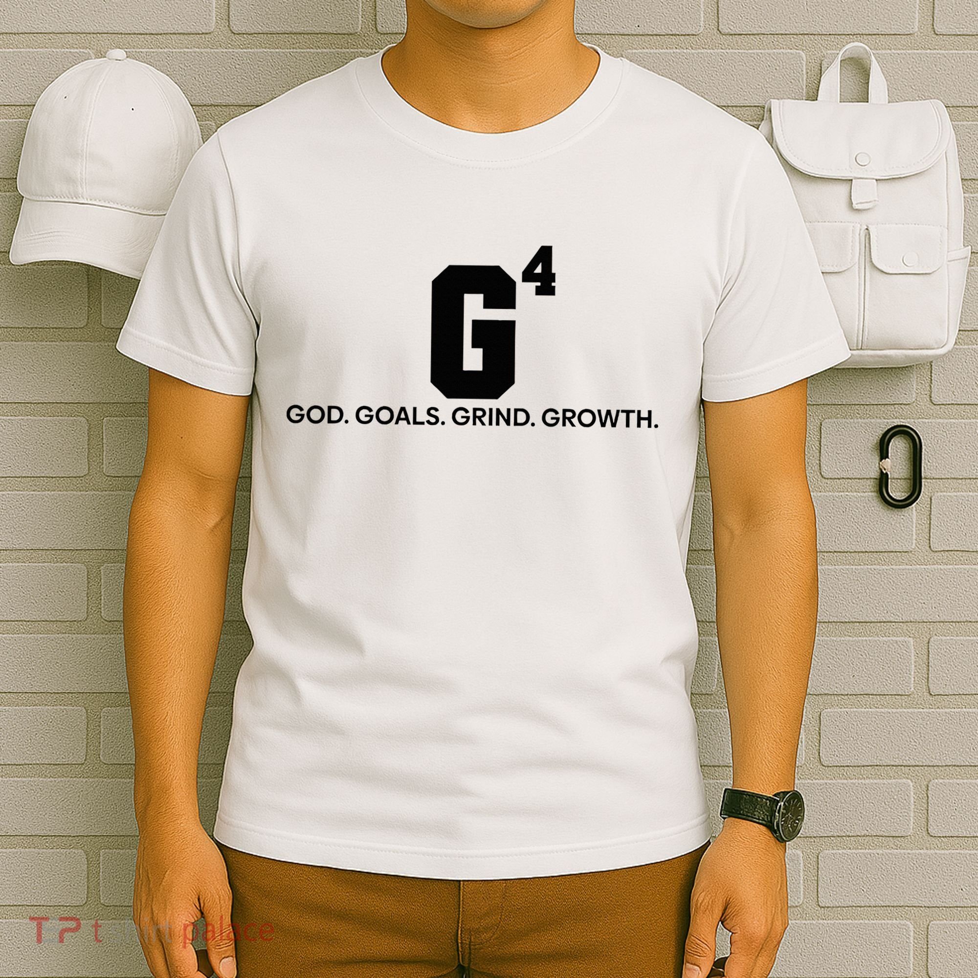 G4 God Goals Grind Growth Funny Christian T-Shirt