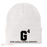 G4 God Goals Grind Growth Funny Christian Beanie thumb 0
