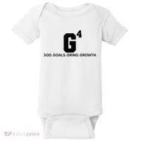 G4 God Goals Grind Growth Funny Christian Baby Bodysuit thumb 0
