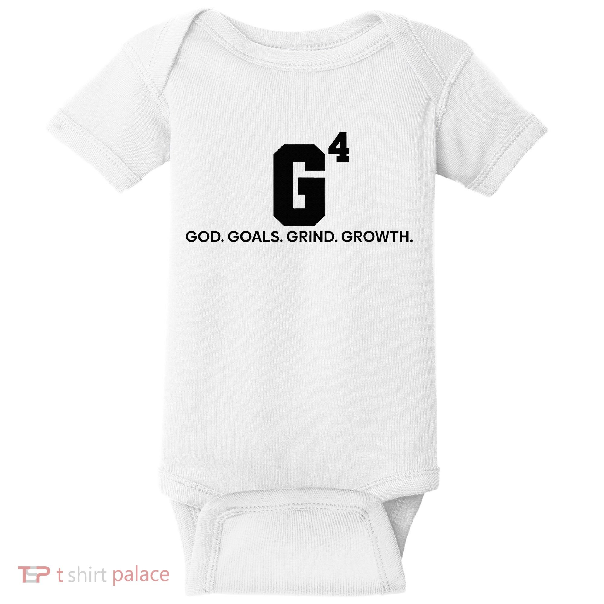 G4 God Goals Grind Growth Funny Christian Baby Bodysuit