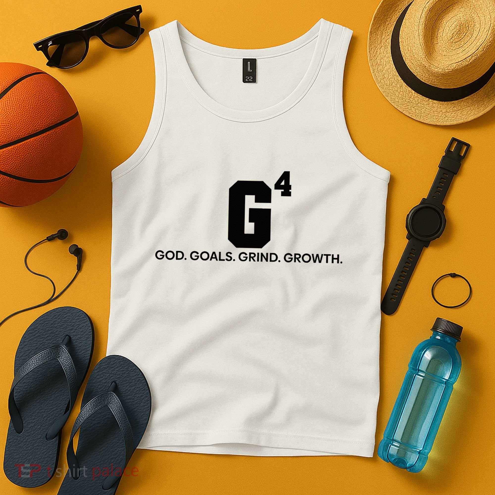 G4 God Goals Grind Growth Funny Christian Tank Top