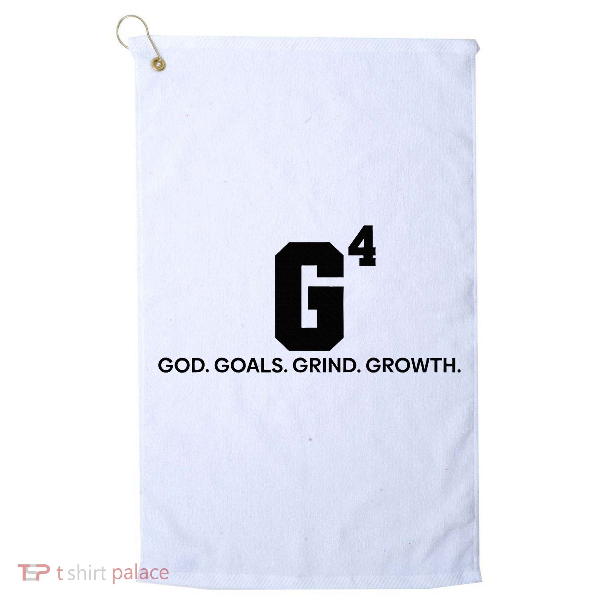 G4 God Goals Grind Growth Funny Christian Golf Towel